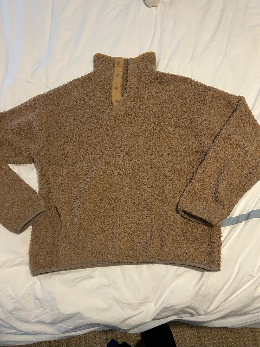 SKIMS Women's Zip-Up Sherpa Pullover - Brown